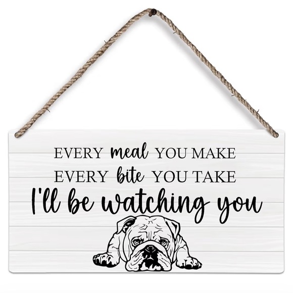 Other - American Bulldog Wall Plaque “I’ll Be Watching You” 12x6 Sign - NEW